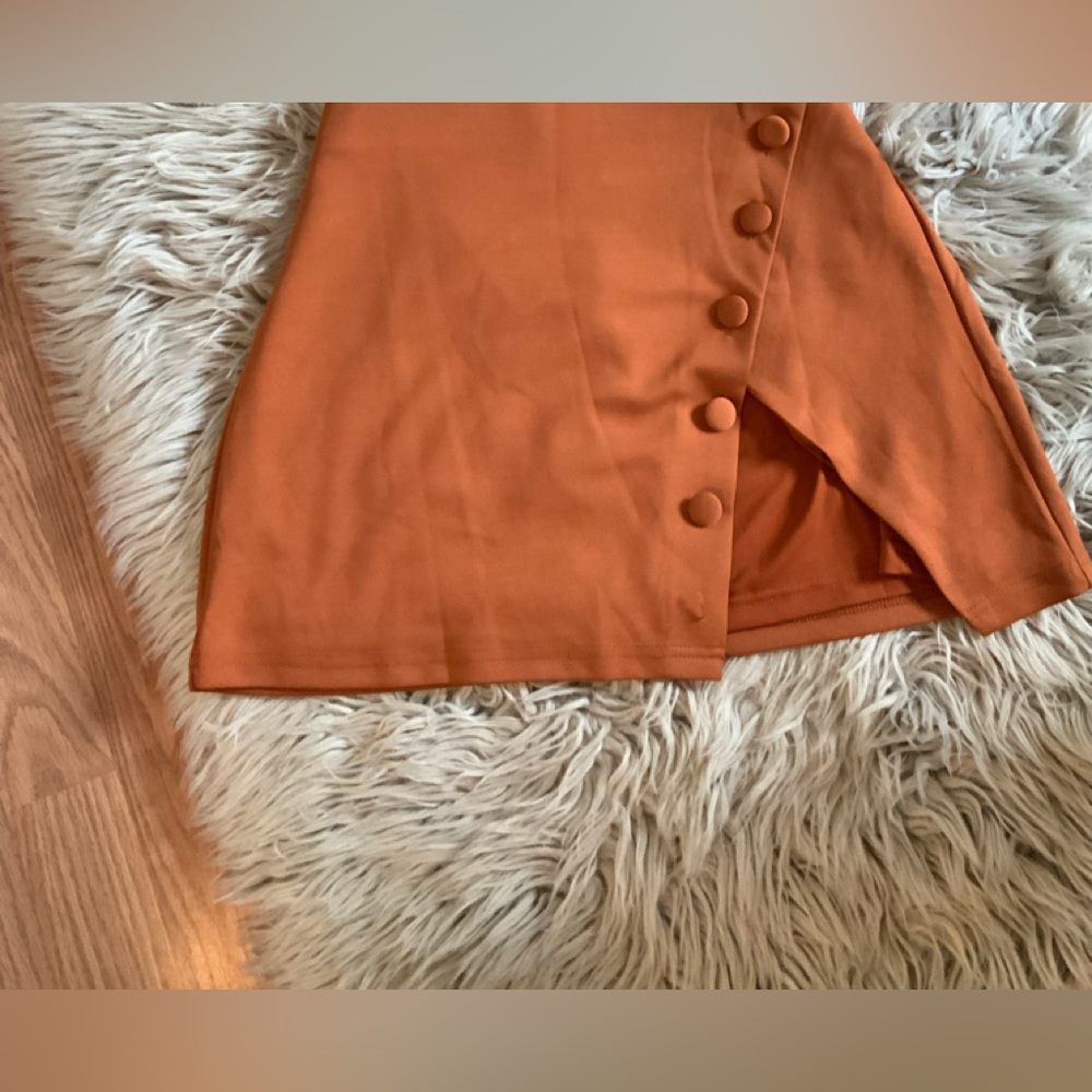 Rust orange skirt